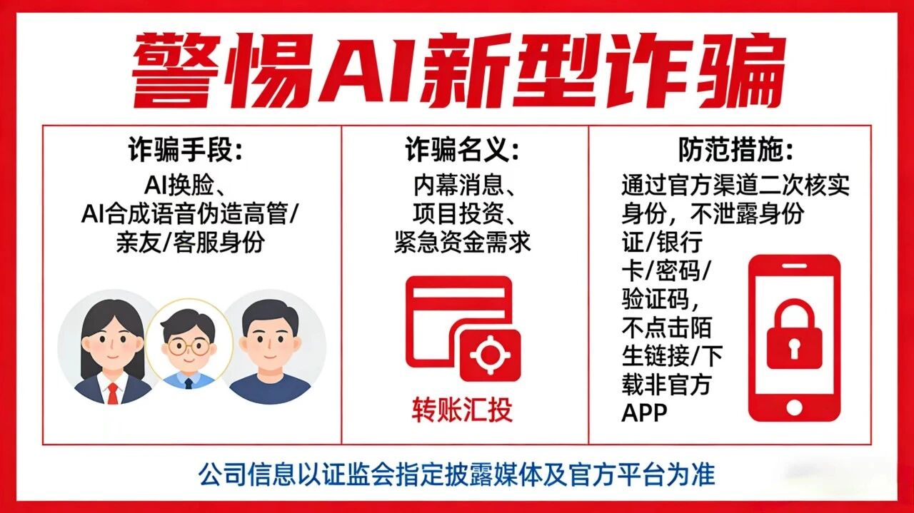 AI新型诈骗警示